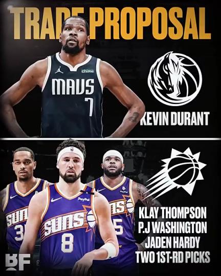 和歐文濃眉組三巨？美媒：獨行俠可用克萊+PJ+哈迪+倆首輪去換KD